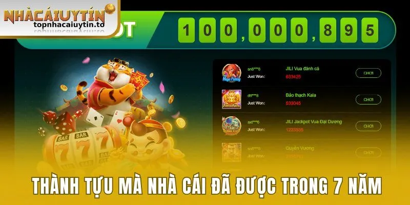 Thành tựu mà nhà cái đã được trong 7 năm